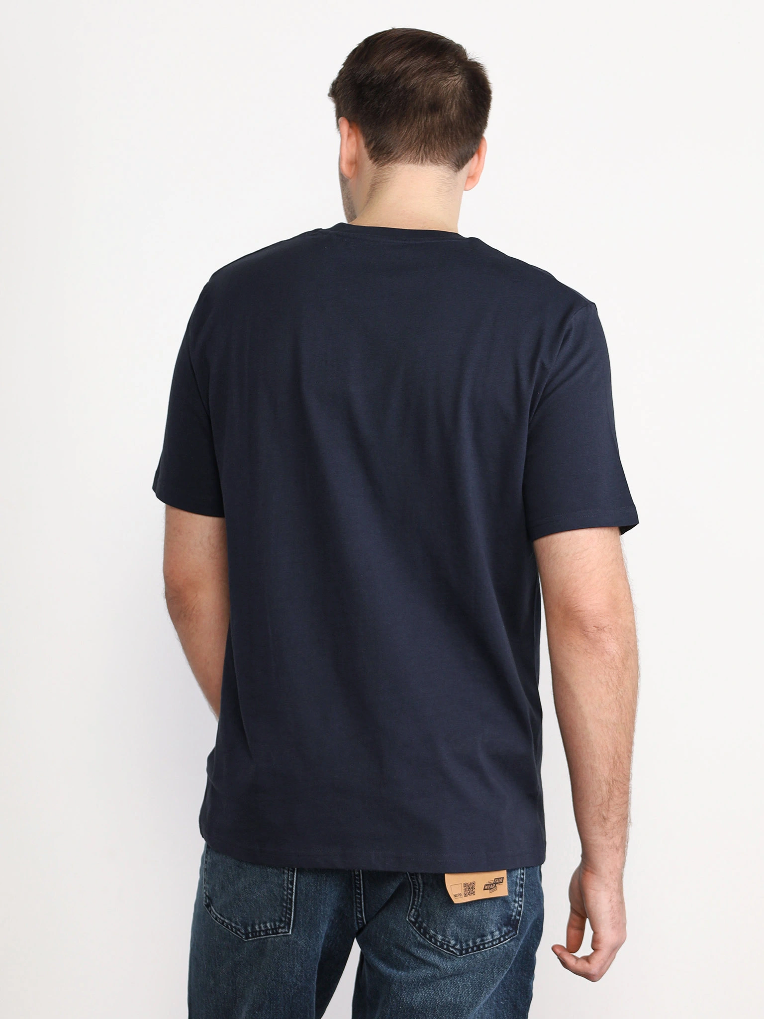 Футболка темно-синего цвета из хлопка